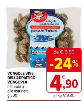 Iperal Vongole vive dell'adriatico vongoplà offerta