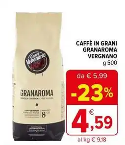 Iperal Caffè in grani granaroma vergnano offerta