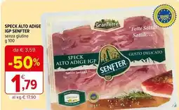 Iperal Speck alto adige igp senfter senza glutine offerta