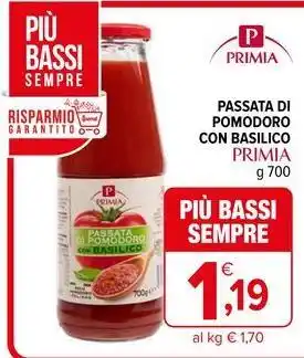 Iperal Passata di pomodoro con basilico primia offerta