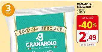 Iperal Mozzarella granarolo 3 pezzi offerta