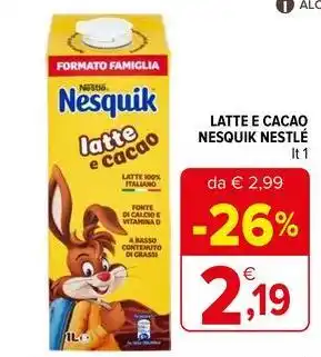 Iperal Latte e cacao nesquik nestlé offerta