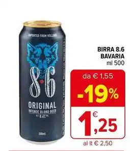 Iperal Birra 8.6 bavaria offerta