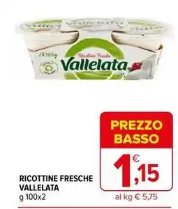 Iperal Ricottine fresche vallelata offerta