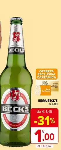 Iperal Birra beck's offerta