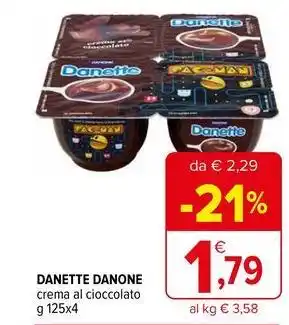 Iperal Danette danone crema al cioccolato offerta