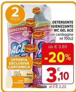 Iperal Detergente igienizzante wc gel ace offerta