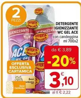 Iperal Detergente igienizzante wc gel ace offerta