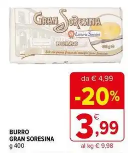 Iperal Burro gran soresina offerta