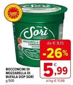 Iperal Bocconcini di mozzarella di bufala dop sorì offerta