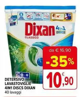 Iperal Detersivo lavastoviglie 4in1 discs dixan offerta