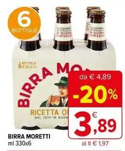 Iperal Birra moretti offerta