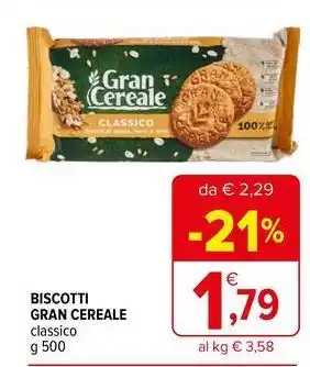 Iperal Biscotti gran cereale classico offerta