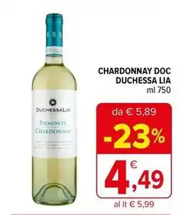 Iperal Chardonnay doc duchessa lia offerta