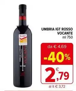 Iperal Umbria igt rosso vocante offerta