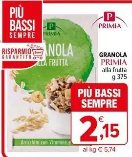 Iperal Granola primia alla frutta offerta