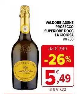 Iperal Valdobbiadene prosecco superiore docg la gioiosa offerta