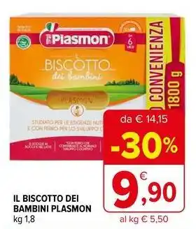 Iperal Il biscotto dei bambini plasmon offerta