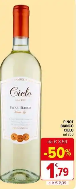 Iperal Pinot bianco cielo offerta