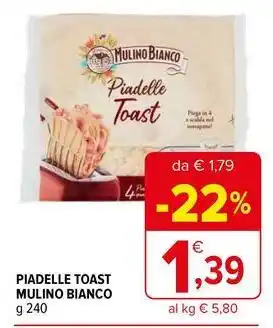 Iperal Piadelle toast mulino bianco offerta