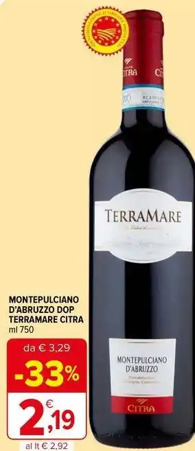 Iperal Montepulciano d'abruzzo dop terramare citra offerta