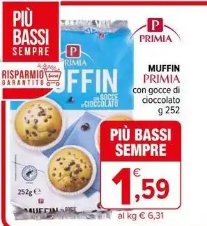 Iperal Muffin primia con gocce di cioccolato g offerta