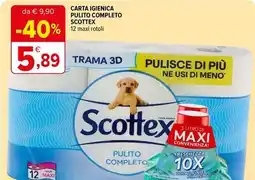 Iperal Carta igienica pulito completo scottex offerta