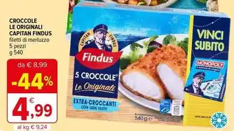 Iperal Croccole le originali capitan findus filetti di merluzzo offerta