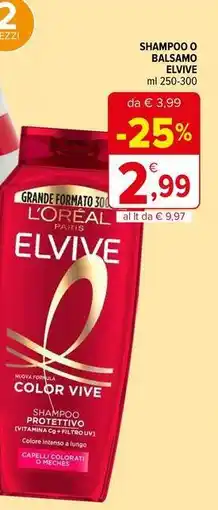 Iperal Shampoo o balsamo elvive offerta