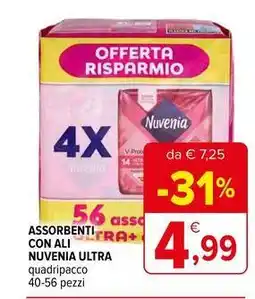 Iperal Assorbenti con ali tra+ nuvenia ultra offerta