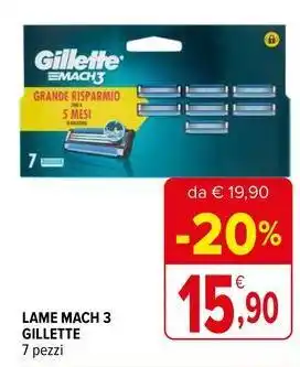 Iperal Lame mach 3 gillette 7 pezzi offerta