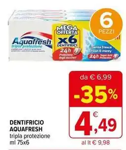 Iperal Dentifricio aquafresh tripla protezione offerta