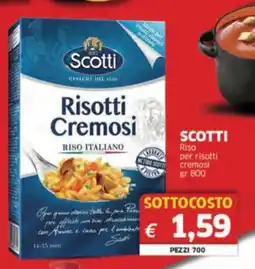 Mercati Alimentari SCOTTI Riso per risotti cremosi offerta