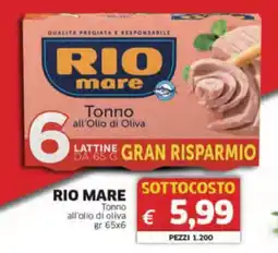 Mercati Alimentari RIO MARE Tonno all'olio di oliva offerta