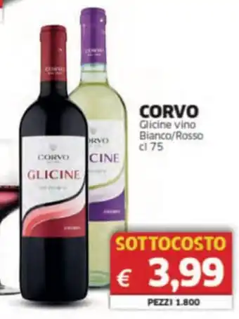 Mercati Alimentari CORVO Glicine vino Bianco/Rosso offerta