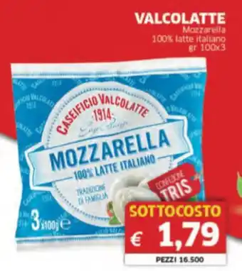 Mercati Alimentari VALCOLATTE Mozzarella 100% latte italiano offerta