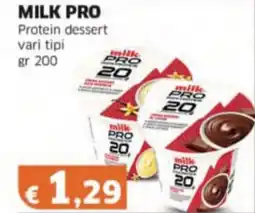 Mercati Alimentari MILK PRO Protein dessert vari tipi offerta