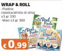 Mercati Alimentari WRAP & ROLL -Piadina classica/all'olio di oliva offerta