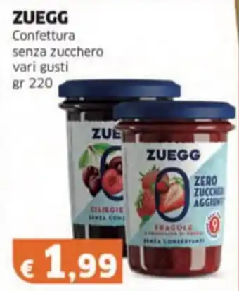 Mercati Alimentari ZUEGG Confettura senza zucchero vari gusti offerta