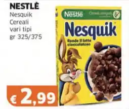 Mercati Alimentari NESTLÉ Nesquik Cereali vari tipi offerta