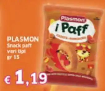 Mercati Alimentari PLASMON Snack paff offerta