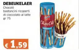 Mercati Alimentari DEBEUKELAER Chocolé bastoncini ricoperti di cioccolato al latte offerta