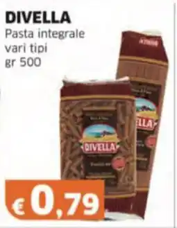 Mercati Alimentari DIVELLA Pasta integrale vari tipi offerta