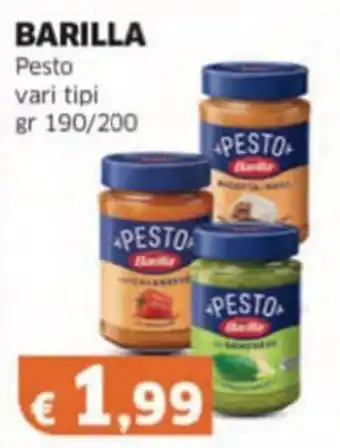 Mercati Alimentari BARILLA Pesto vari tipi offerta