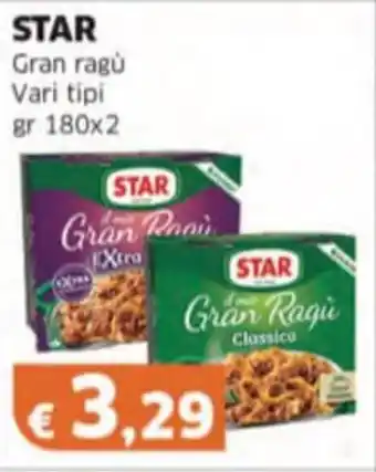 Mercati Alimentari STAR Gran ragu Vari tipi offerta