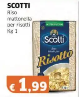 Mercati Alimentari SCOTTI Riso mattonella per risotti offerta