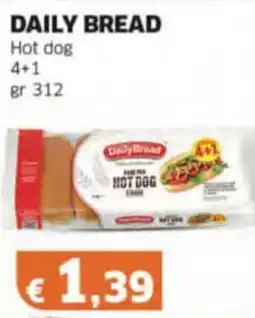 Mercati Alimentari DAILY BREAD Hot dog 4+1 offerta