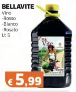 Mercati Alimentari BELLAVITE Vino -Rosso -Bianco -Rosato offerta