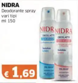 Mercati Alimentari NIDRA Deodorante spray offerta