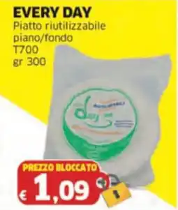 Mercati Alimentari EVERY DAY Piatto riutilizzabile piano/fondo T700 offerta